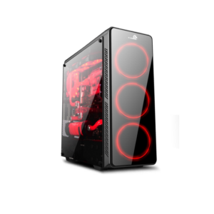 CASE GAMING  X-LION KP-895 TEMPERADO FRONT Y TEMPERADO LATERAL +3 FANS FRONT PANEL