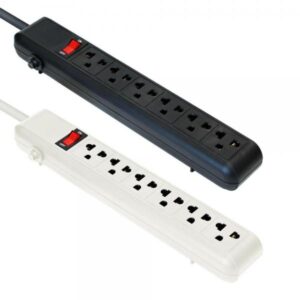 REGLETA ARGOM AC-0252BK 6 OUTLET