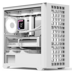 CASE RGB AEROCOOL D302A-G-WT-V1 TORRE PEQUEÑA VIDRIO LATERAL Y MALLA FRONTAL 3 ABANICOS FRONTALES Y 1 ABANICO TRASERO ACCS-DS04043.21