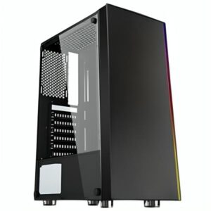 CASE GAMING RGB  EAGLE WARRIOR CG11Q3RA001C MID TOWER VENTILADOR 1 DE 120MM CON VIDRIO LATERAL Y TIRA RGB