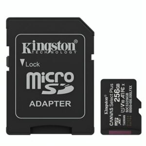 MEMORIA MICRO SD 256GB KINGSTON SDCS3/256GB CLASE 10 UHS-I U3 150 MB/S PARA DISPOSITIVOS Y CAMARAS ANDROID