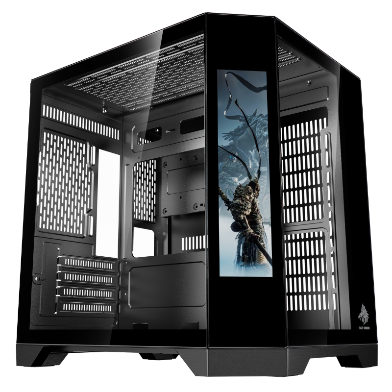 CASE EAGLE WARRIOR CG01KVRA001C MINI TOWER SIN VENTILACION INCLUIDA VIDRIO TEMPLADO LATERAL SIN FUENTE CON MONITOR LED