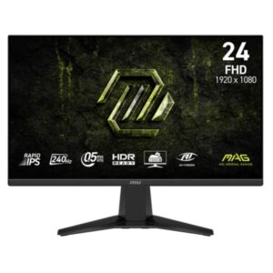 MONITOR GAMING MSI MAG 245F X24 23.8" PLANA 1920X1080 240HZ IPS RÁPIDO FREESYNC PREMIUM DISPLAYPORT / HDMI 9S6-3BC81M-004